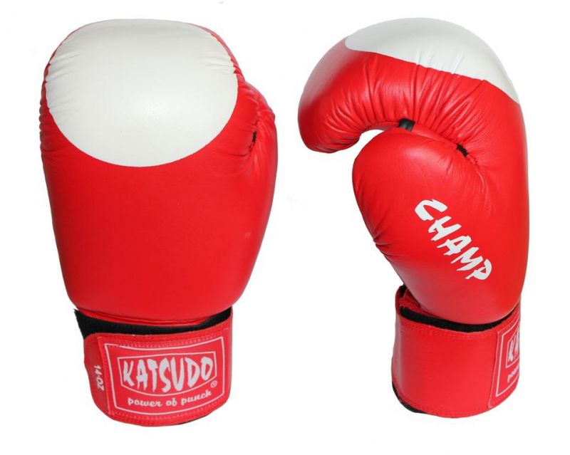 Katsudo bokszkesztyűk Champ III célponttal, piros.
