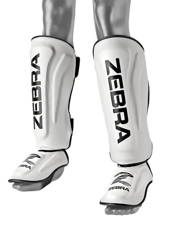 Zebra sípcsont és lábfejvédők Pro, fehér