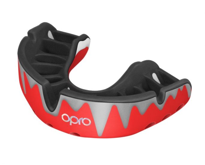 Opro fogvédő Platinum, piros-ezüst