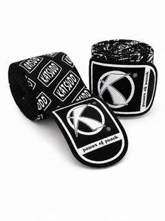 Katsudo rugalmas boxkötés Path PRO monogrammal 2 db, fekete-fehér