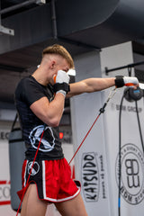 Katsudo thaibox rövidnadrág Huricane, piros