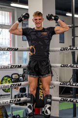 Katsudo rövid ujjú rash guard Virago, fekete-arany