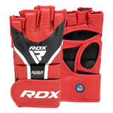 RDX grappling kesztyű Aura plus T-17, piros-fekete
