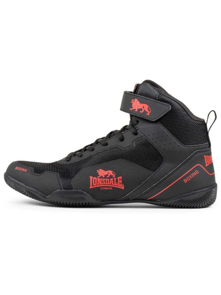 Lonsdale bokszcipő Rufford, fekete piros