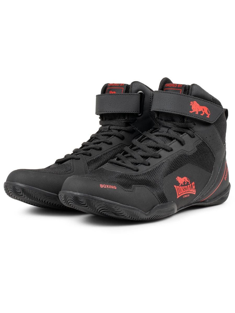Lonsdale bokszcipő Rufford, fekete piros