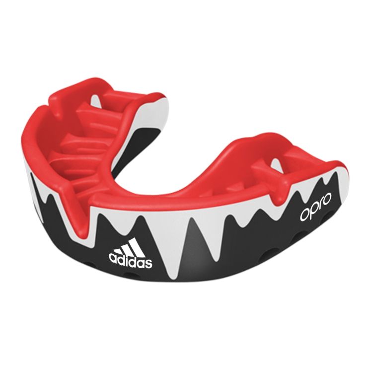 Adidas fogvédő Opro Platinum, piros-fekete-fehér
