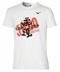 Mizuno rövid ujjú Heritage póló, fehér