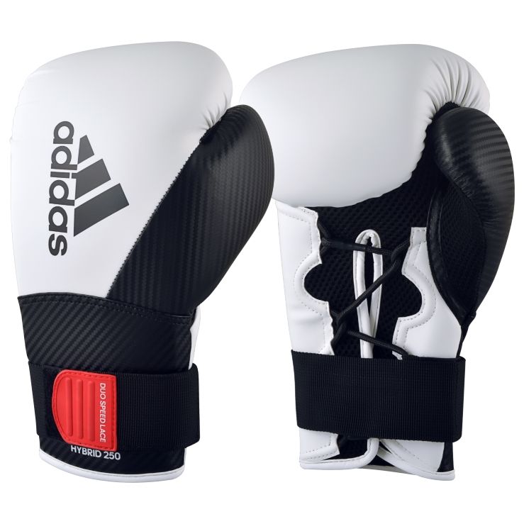 Adidas bokszkesztyű Hybrid 250, fehér-fekete