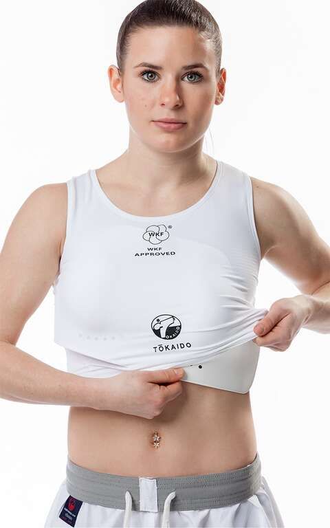 Tokaido WKF mellvédő, fehér