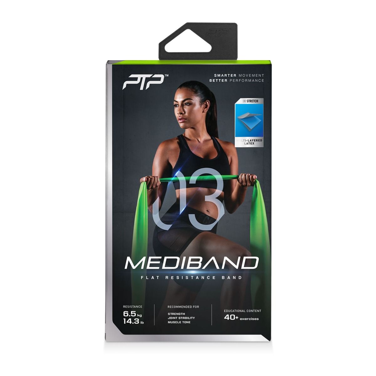 PTP ellenálló gumi Mediband medium, zöld