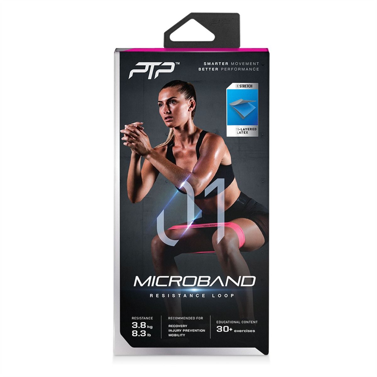 PTP ellenálló gumi Microband ultralight, rózsaszín