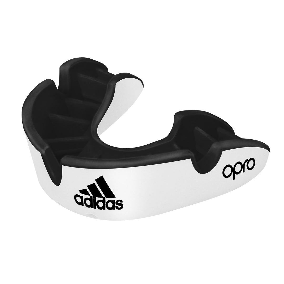 Adidas Junior fogvédő 4. generáció Opro Silver, fehér-fekete