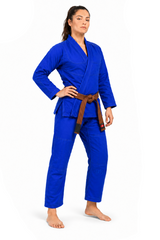 Katsudo Yori női Jiu Jitsu kimonó 450g, kék