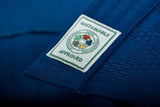 Adidas JU kimonó Champion III IJF normál szabású 750g logóval, kék