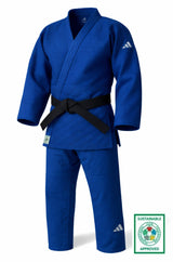 Adidas JU kimonó Champion III IJF normál szabású 750g logóval, kék