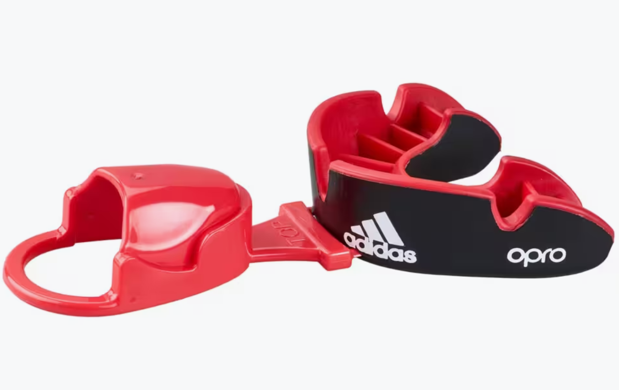Adidas 4. generációs Opro Silver fogvédő, fekete-piros