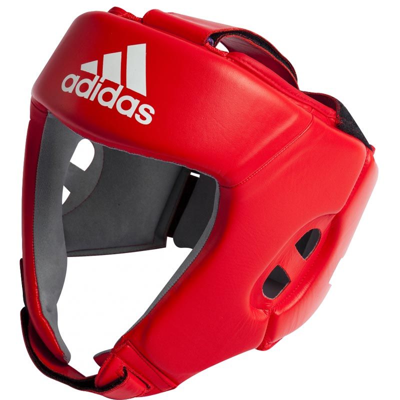 Adidas bőr boksz sisak AIBA 1, piros