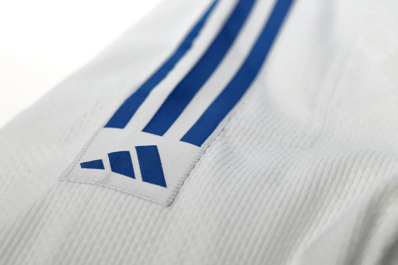 Adidas JU kimonó kék csíkokkal Club 350g, fehér