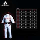 Adidas JU kimonó kék csíkokkal Club 350g, fehér