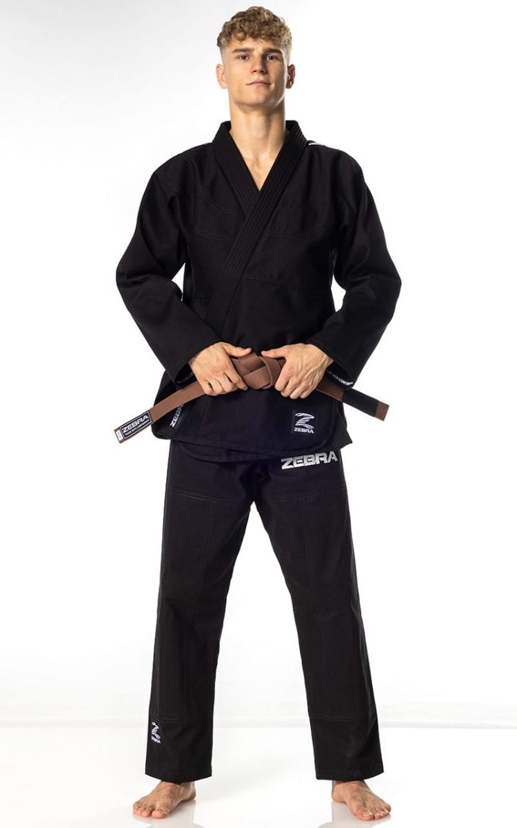 Zebra BJJ kimonó Guerreiro 350g, fekete