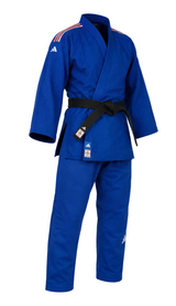 Adidas JU kimonó nemzeti szalagokkal IJF Champion III 730g, kék
