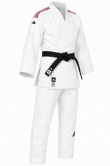 Adidas JU kimonó nemzeti szalagokkal IJF Champion III 730g, fehér
