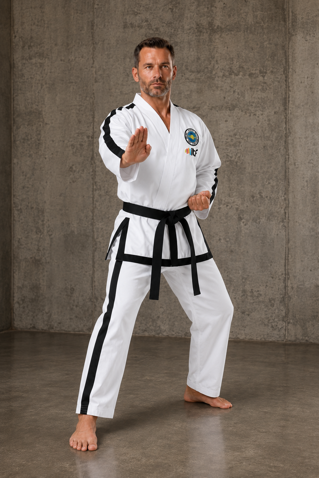 Katsudo taekwondo kimonó top pro Itf, fehér