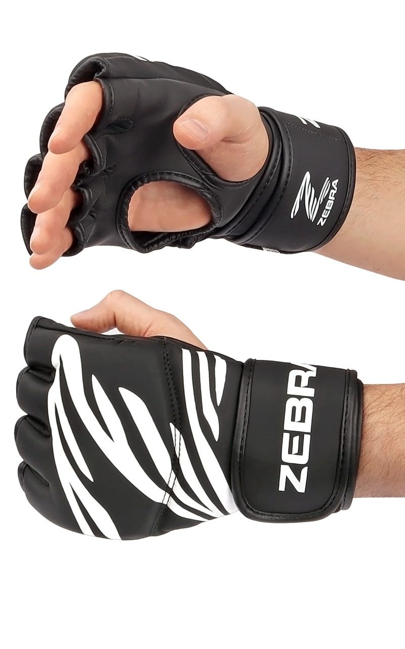 Zebra MMA kesztyű, fekete