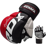 RDX MMA sparring kesztyű T6, piros-fekete