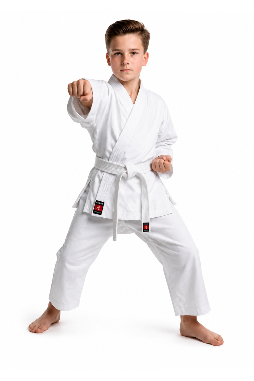 Katsudo gyermek judo kimonó Rei 350g, fehér