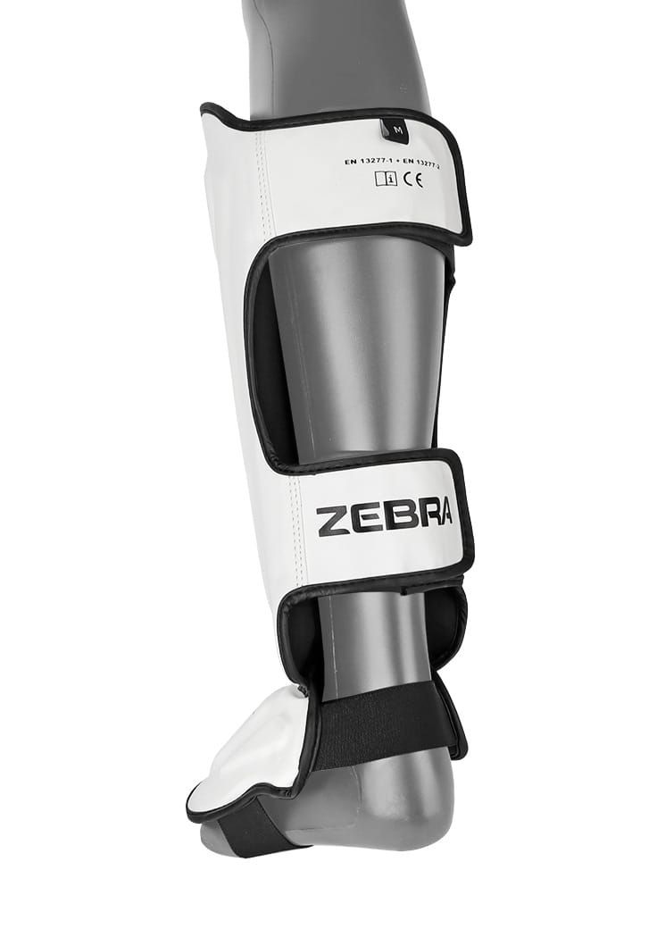 Zebra sípcsont és lábfejvédők Pro, fehér