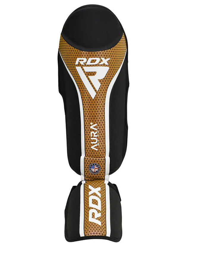 RDX sípcsont és lábfejvédők Aura+ T17, fekete-arany