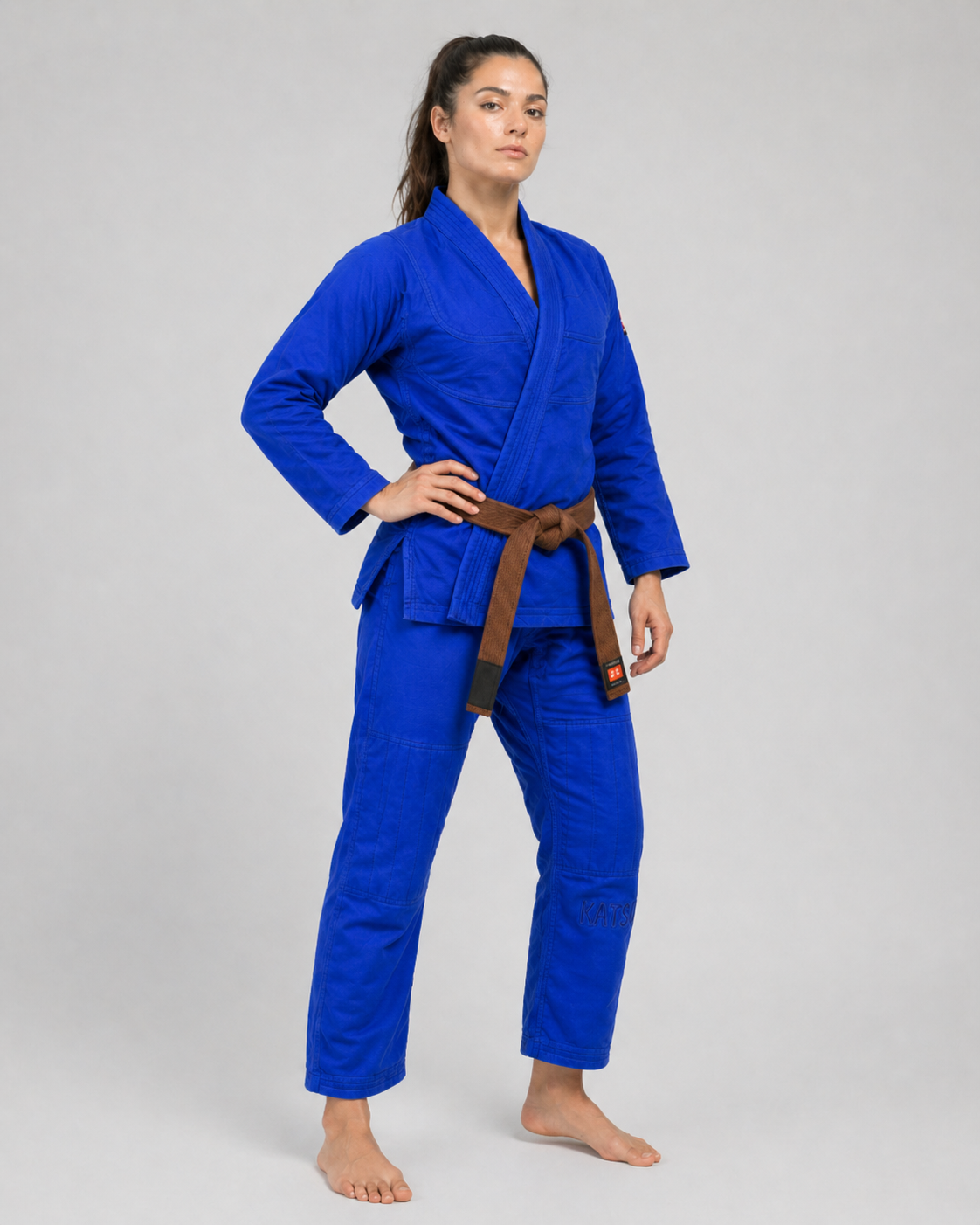 Katsudo Yori női Jiu Jitsu kimonó 450g, kék