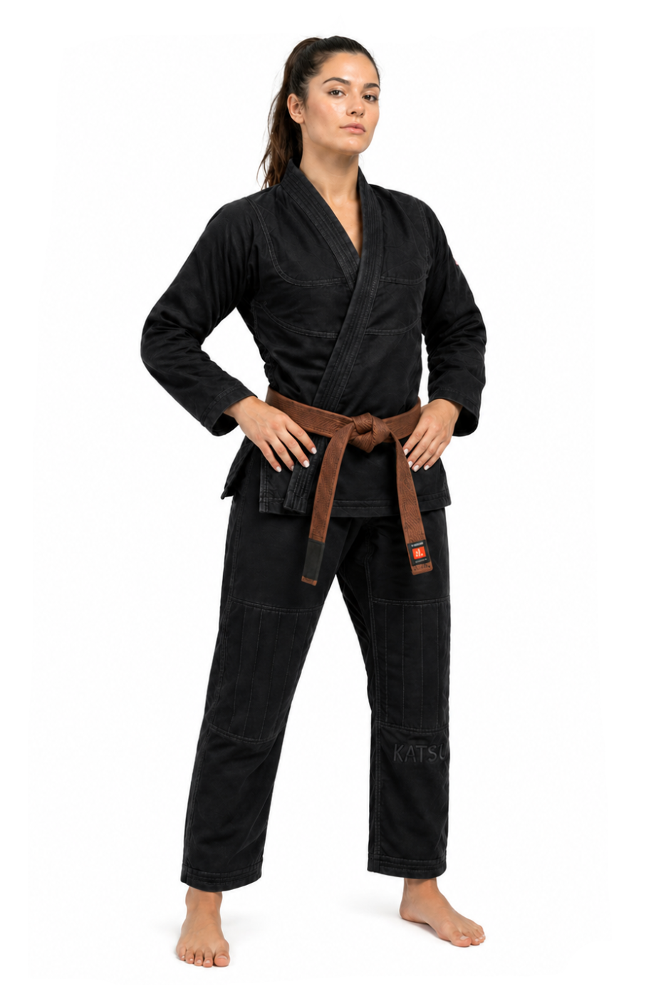 Katsudo Yori női Jiu Jitsu kimonó 450g, fekete